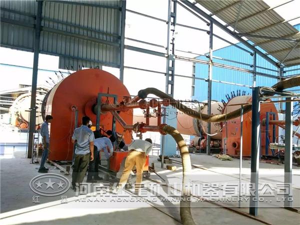 紅星年產(chǎn)10萬(wàn)噸陶粒砂生產(chǎn)線印度安裝現(xiàn)場(chǎng)